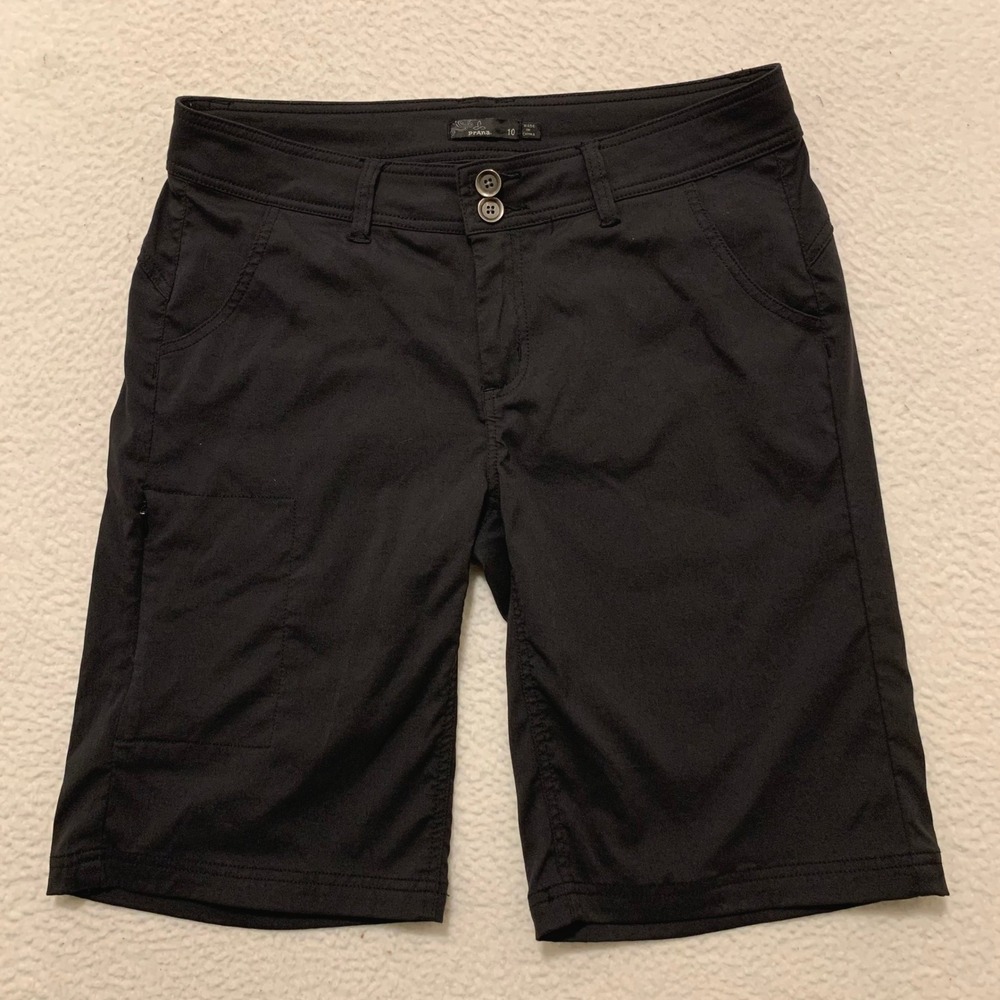 Prana Halle Bermuda Shorts Womens 10 (34x11) Hiking Outdoor Stretch Zion Black